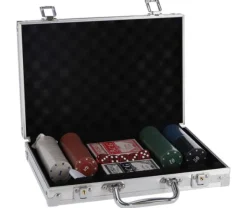 De Grote Speelgoedwinkel Pokerset In Koffer 200 Delig Met 2 Decks Speelkaarten en Fiches New