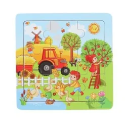De Grote Speelgoedwinkel Puzzel Hout Mini 9 Stukjes Discount