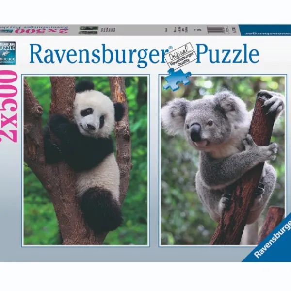 Ravensburger Puzzel Panda En Koala 2 X 500 Stukjes Online