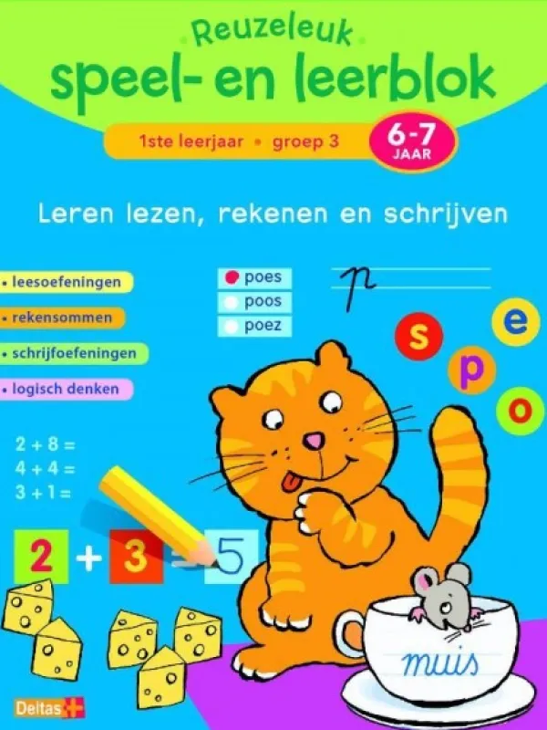 Deltas Reuzeleuk speel-en leerblok Leren Lezen, Rekenen en Schrijven (6-7Jr.) Clearance