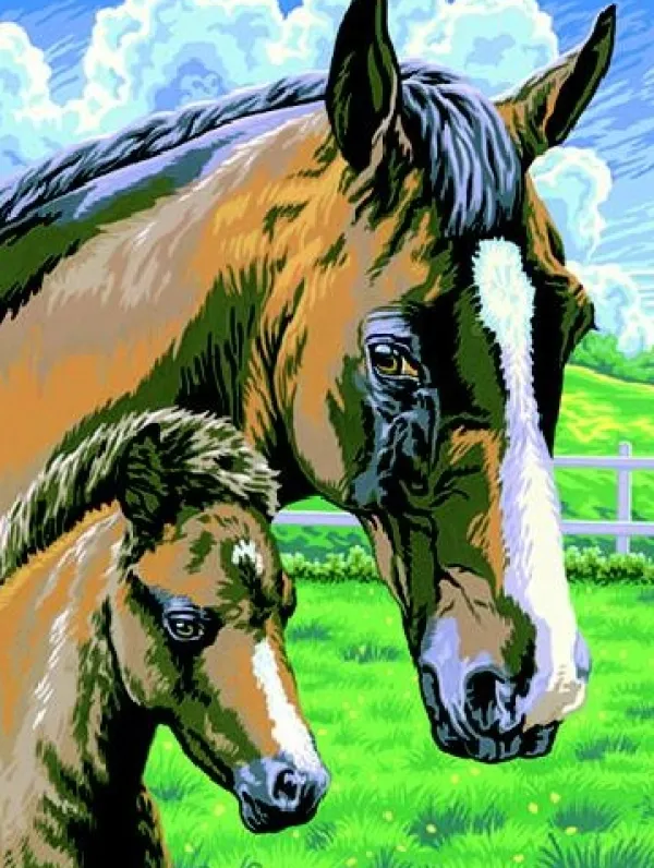 De Grote Speelgoedwinkel Schilderen op Nummer Paard Discount