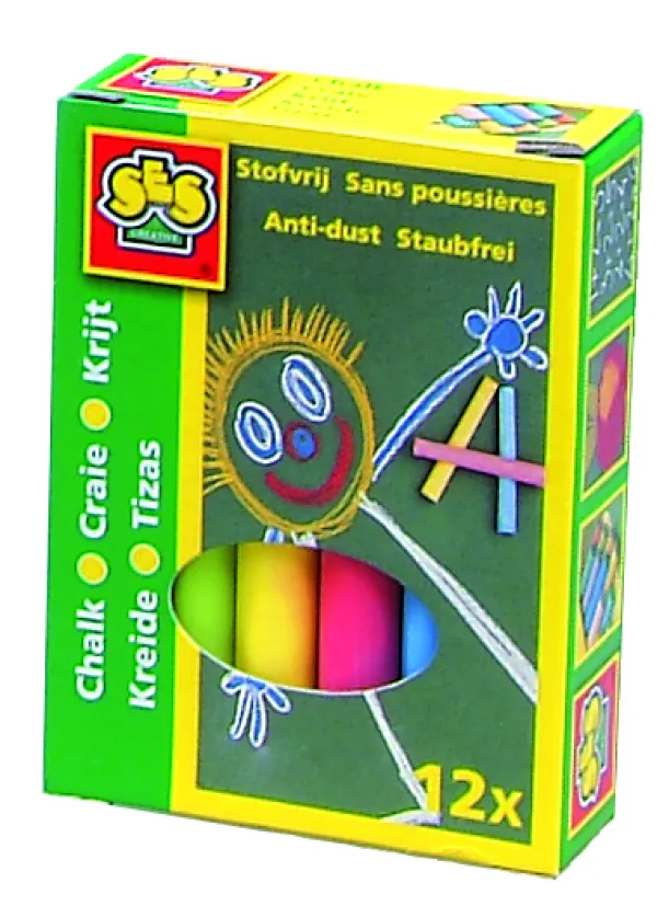 Ses Gekleurd Krijt 12 stuks New