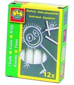 Ses krijtjes wit 12 stuks New