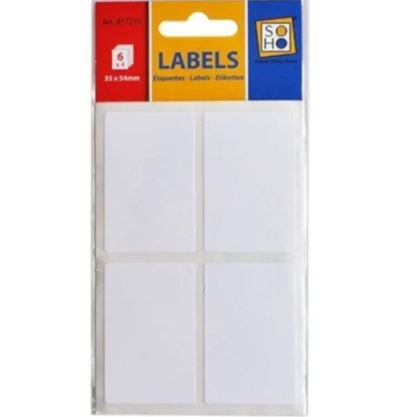 Soho etiketten wit 35x54mm 4/6 vel New