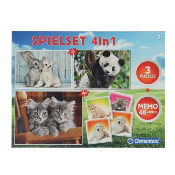 Clementoni Speelset 4 in 1 memo puzzel Clearance