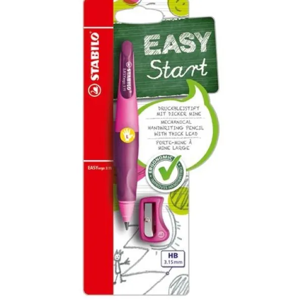 Stabilo Easy Ergo Links Roze/Lila Outlet