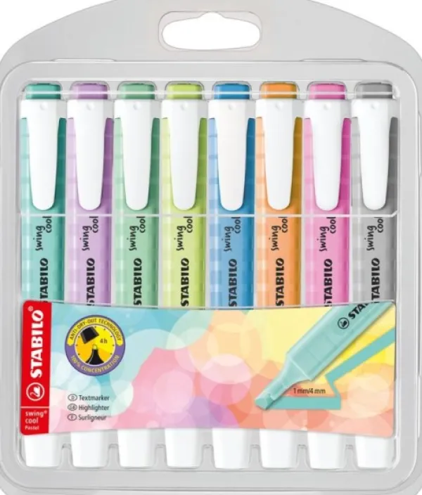 Stabilo swing cool pastel etui met 8 kleuren New