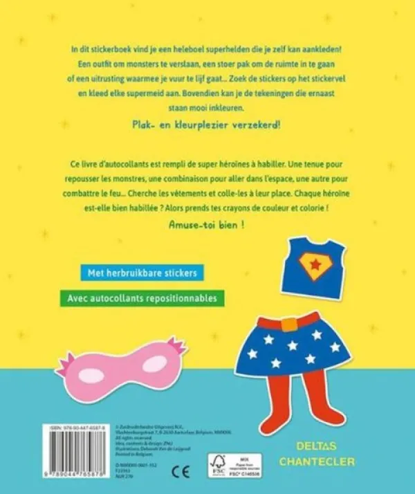 Deltas Super Girls Sticker Fun - Aankleedpoppen Online