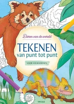 Deltas Tekenen Van Punt Tot Punt Voor Volwassenen - Dieren Van De Wereld Discount