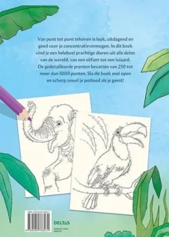 Deltas Tekenen Van Punt Tot Punt Voor Volwassenen - Dieren Van De Wereld Discount