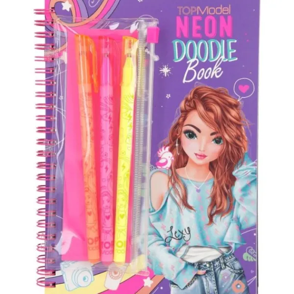 Depesche Topmodel Neon Doodle Kleurboek Met Neon Stiften New