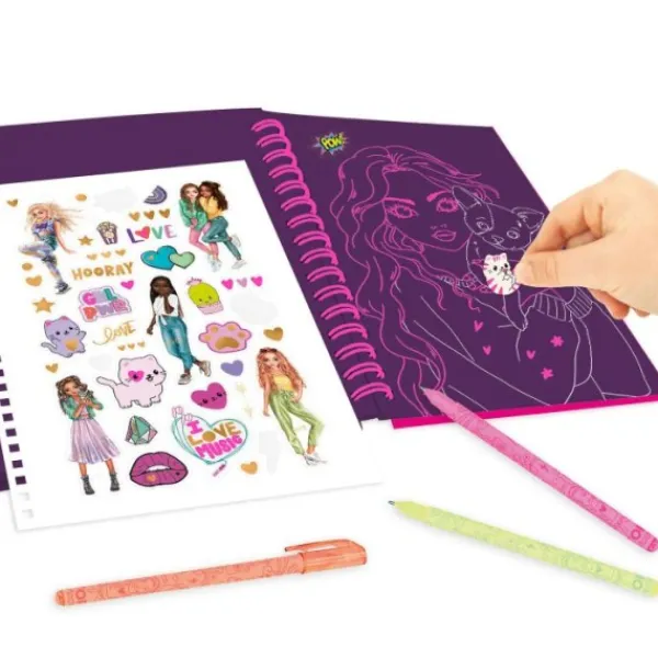 Depesche Topmodel Neon Doodle Kleurboek Met Neon Stiften New