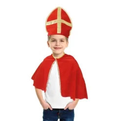 De Grote Speelgoedwinkel Verkleedset Sinterklaas Cape met Mijter 1 Maat Sale