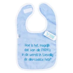 De Grote Speelgoedwinkel Very Important Baby Slabber ' Allercoolste Papa' Blauw-wit New