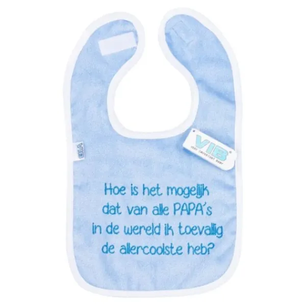 De Grote Speelgoedwinkel Very Important Baby Slabber ' Allercoolste Papa' Blauw-wit New