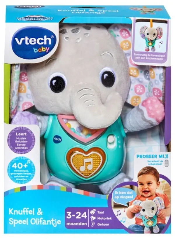 Vtech Baby Knuffel & Speel Olifantje Grijs Fashion