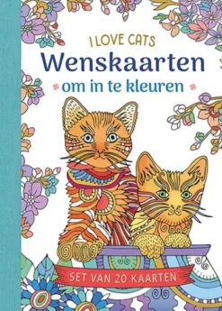 Deltas Wenskaarten Om In Te Kleuren - I Love Cats Hot