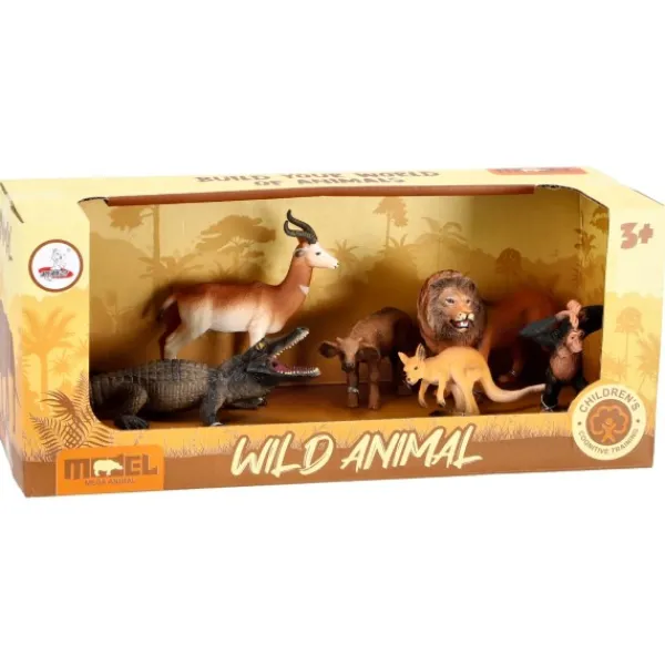 De Grote Speelgoedwinkel Wilde Dieren Set 6 Delig Sale