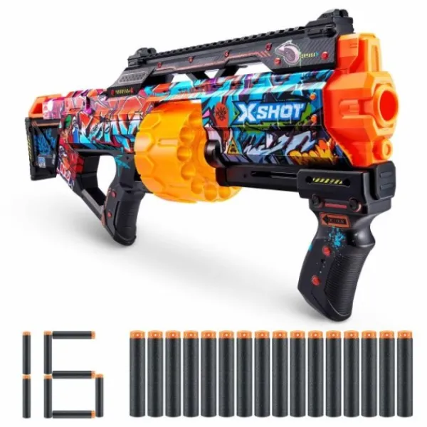 Zuru X-Shot Skins Last Stand Met 16 Darts Sale